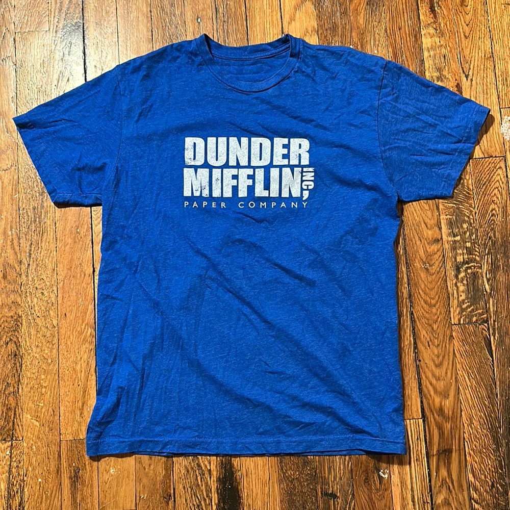Dundee Mifflin Paper Co. T-shirt - Medium, Blue